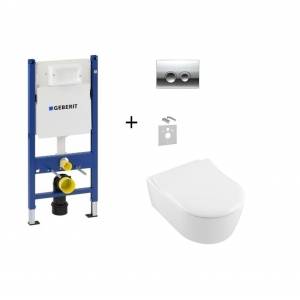 Комплект унитаз Villeroy&Boch Avento Direct Flushи инсталляция Geberit 4в1